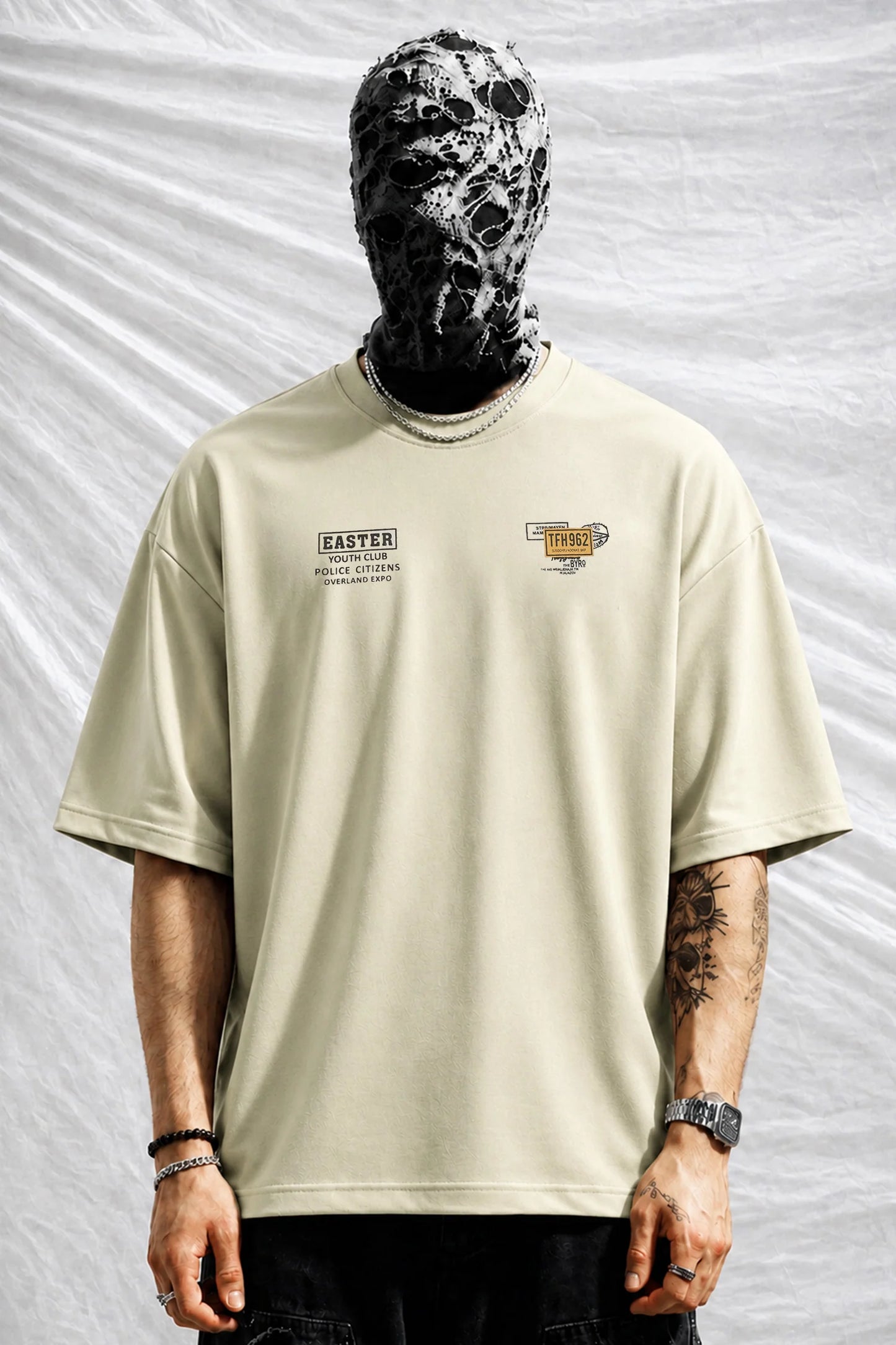 Oversized Sky Blue Premium Cotton Casual T-Shirt