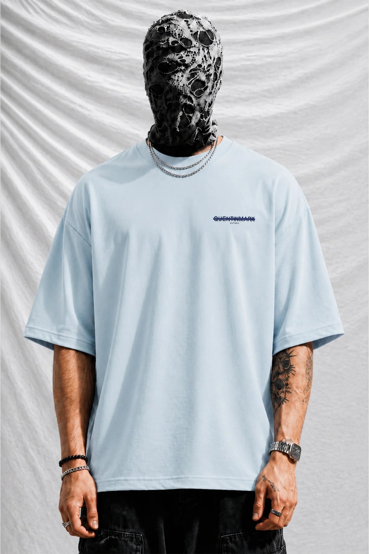 Oversized Beige Urban Streetwear Graphic Cotton T-Shirt