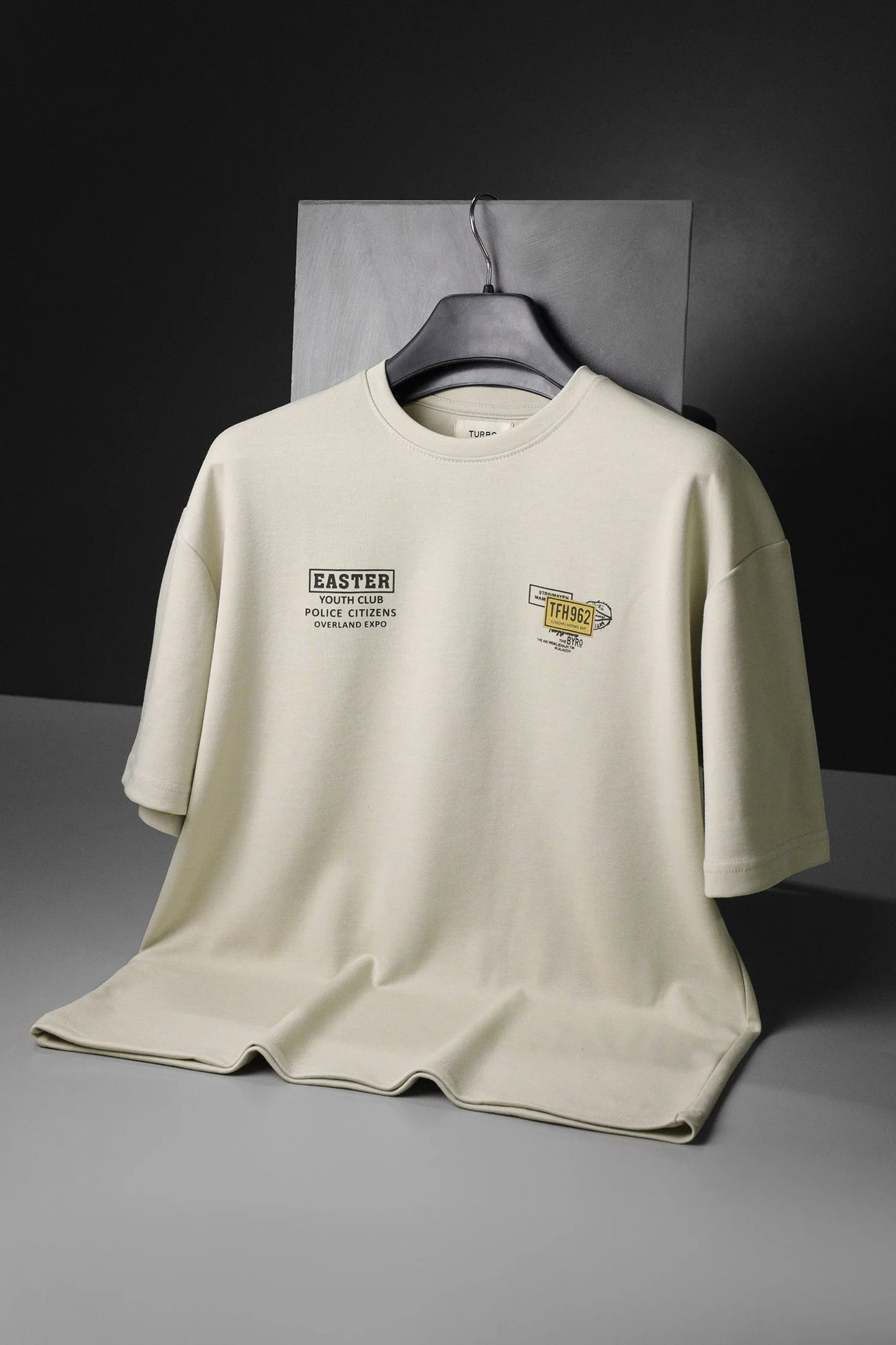 Oversized Sky Blue Premium Cotton Casual T-Shirt