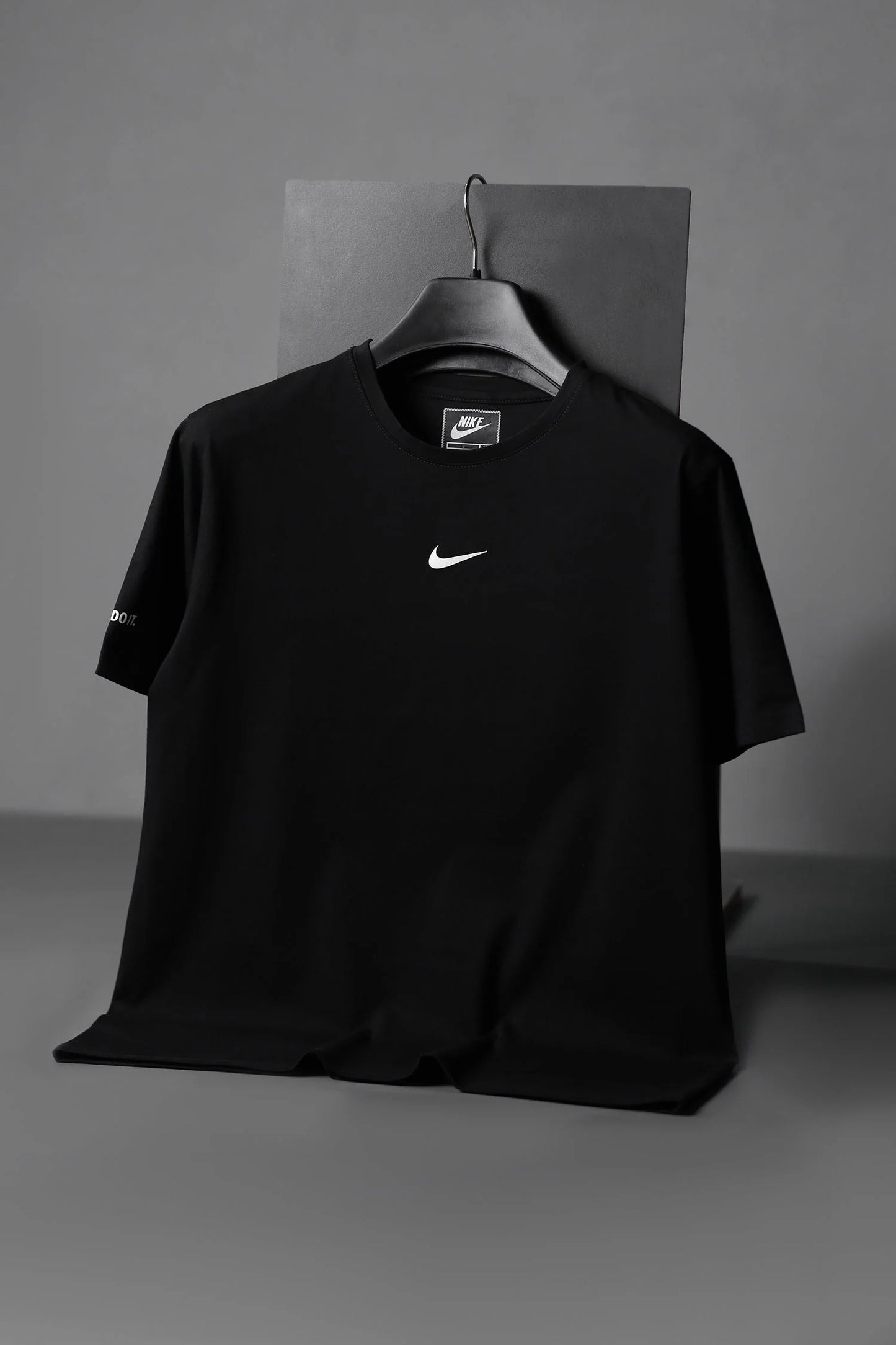 Premium Black Minimal Crew Neck Cotton T-Shirt