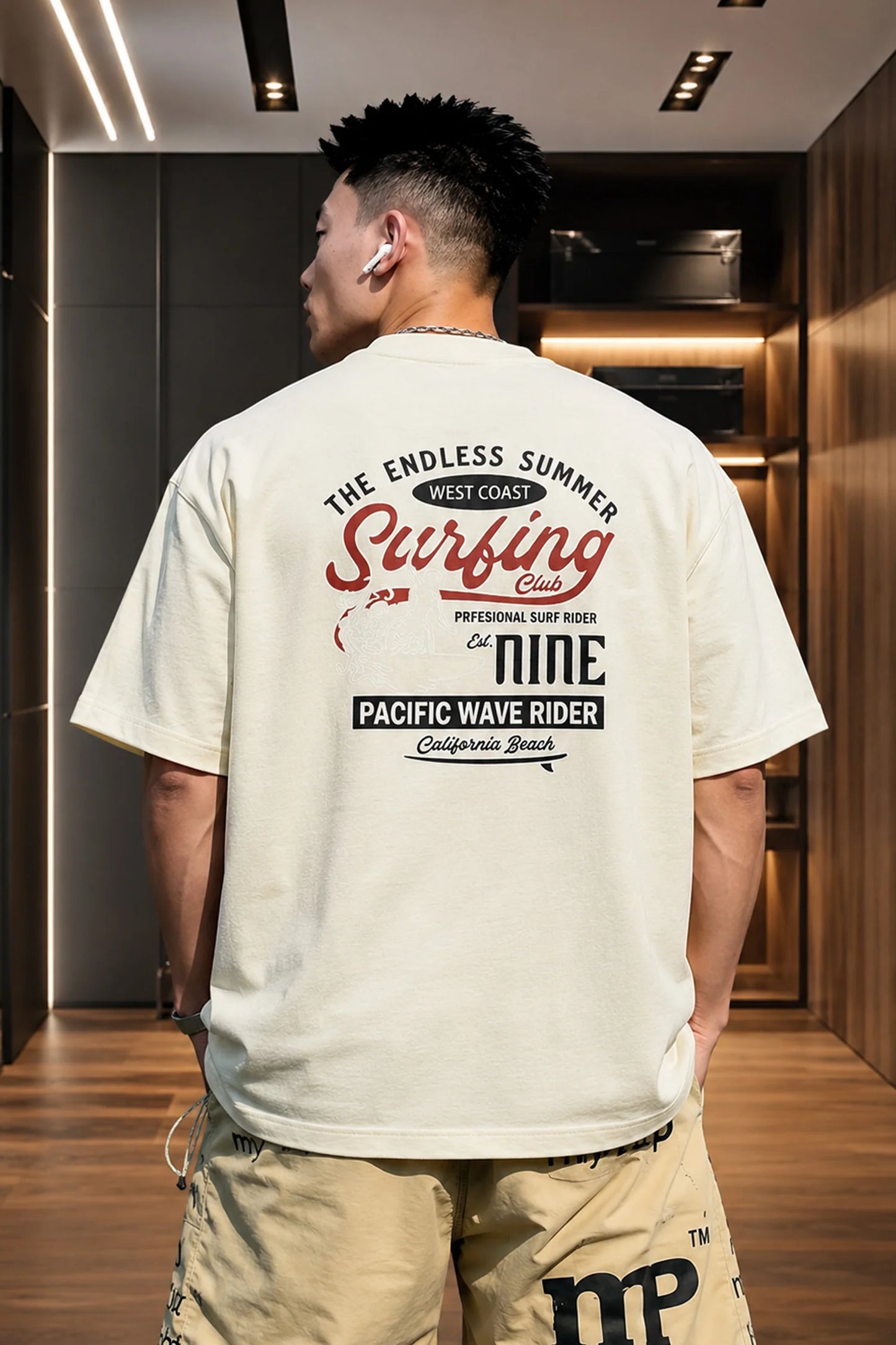 Pacific Wave Rider Oversized Graphic Tee