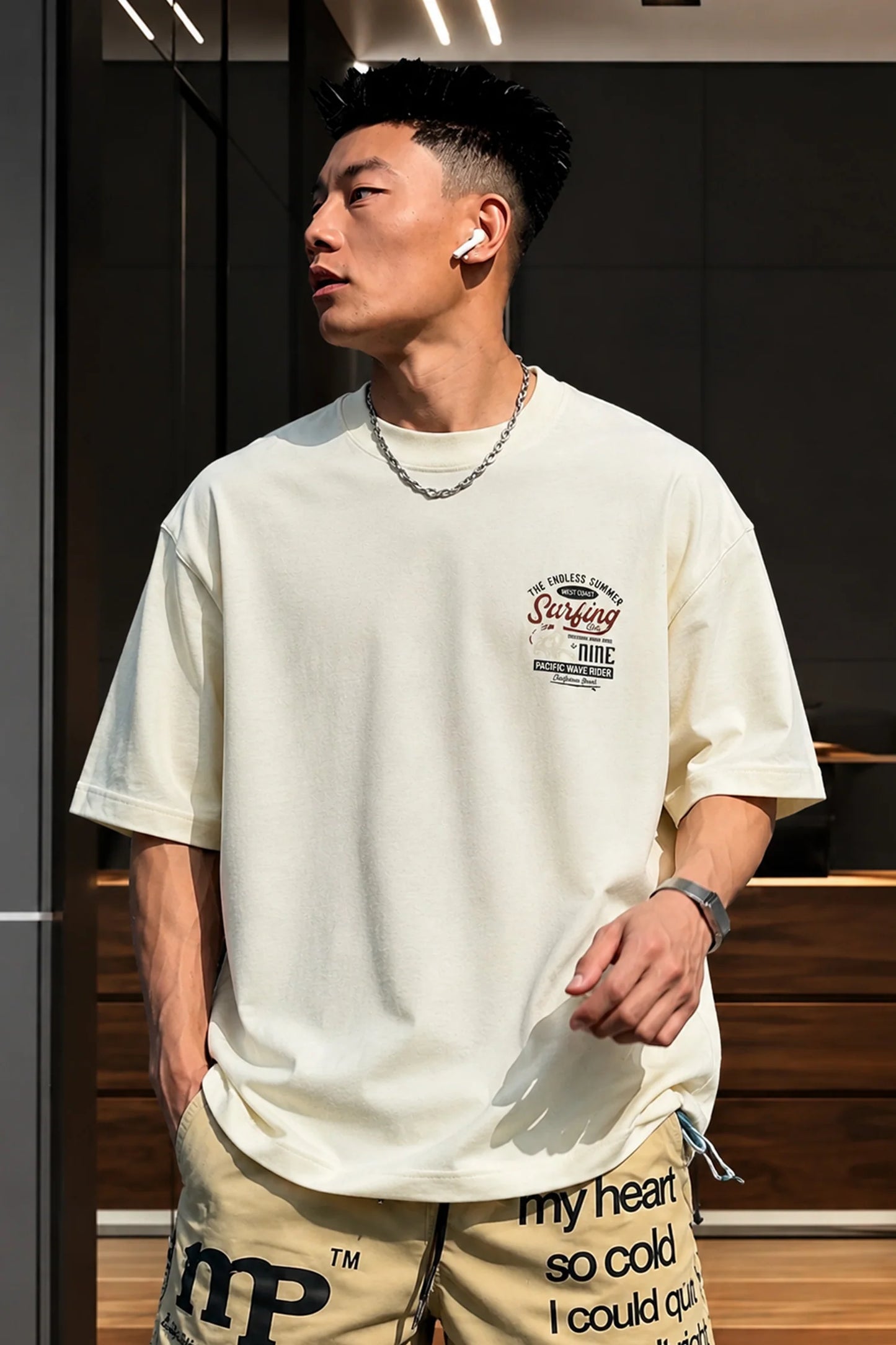 Pacific Wave Rider Oversized Graphic Tee
