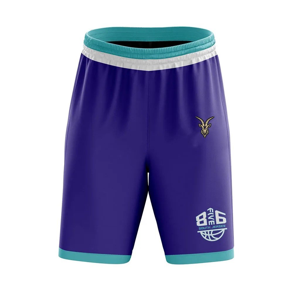 Custom Basketball Uniform Set – Purple & Teal Hexagon - Image 2