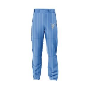 Sky Blue Pinstripe ‘New York’ Custom Baseball Uniform Set (Jersey + Pants)