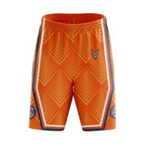 Custom Basketball Uniform Set – Orange & Navy Diamond Pattern