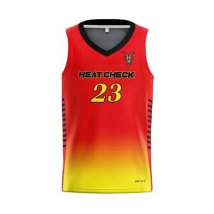 Custom Basketball Uniform Set – Red to Yellow Gradient Fade